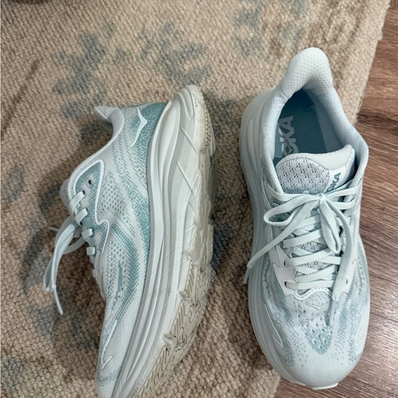 Hoka Clifton 10 Blue Athletic Sneakers - Picture 3 of 9